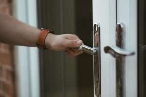 Hinged security door